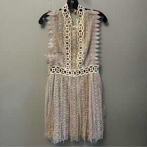 Free People Cream Lace Dress